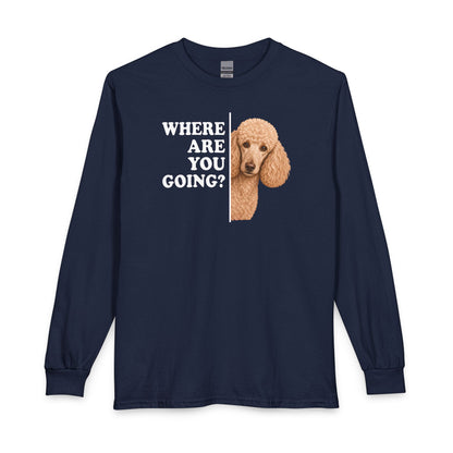 Standard Poodle Where Are You Going Apricot Long Sleeve