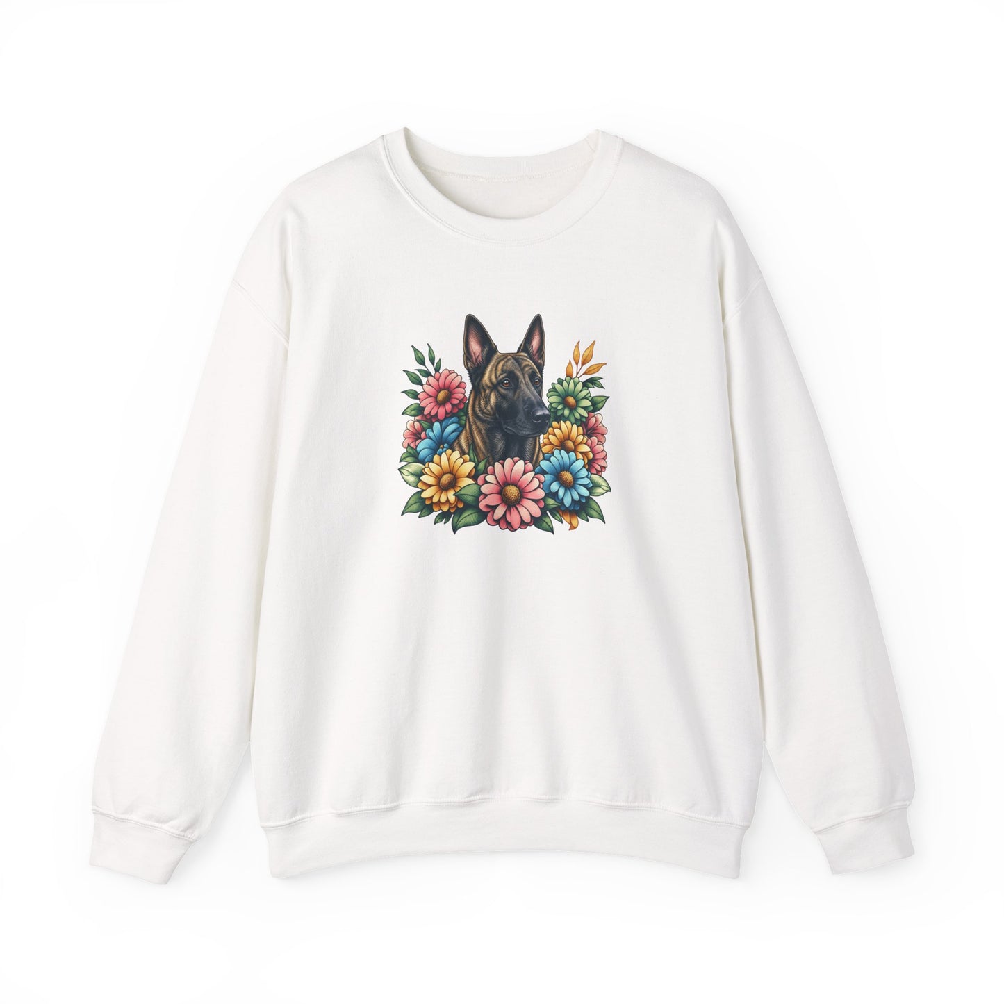 Dutch Shepherd Floral Crewneck Sweatshirt