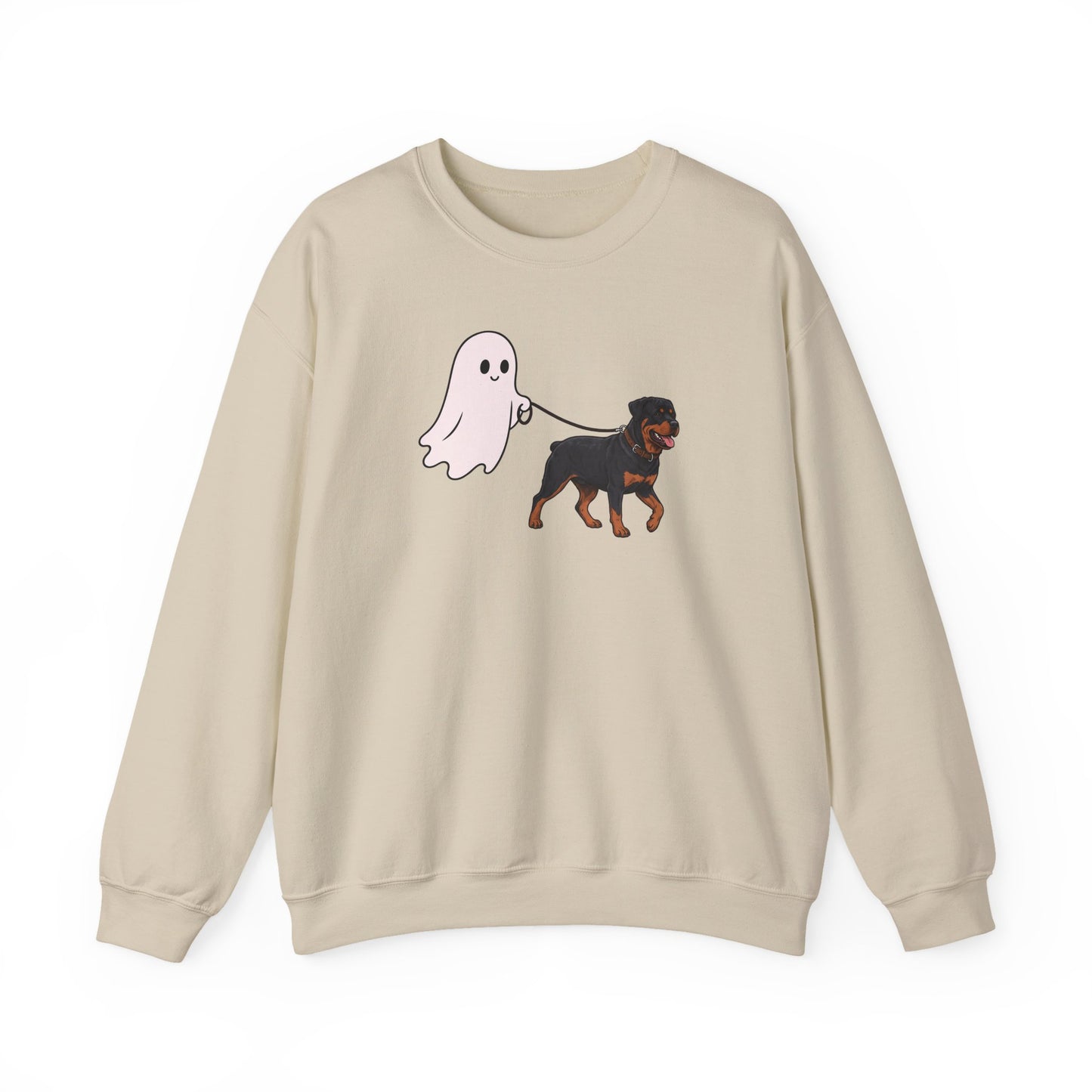 Rottweiler Ghost Walk Crewneck Sweatshirt