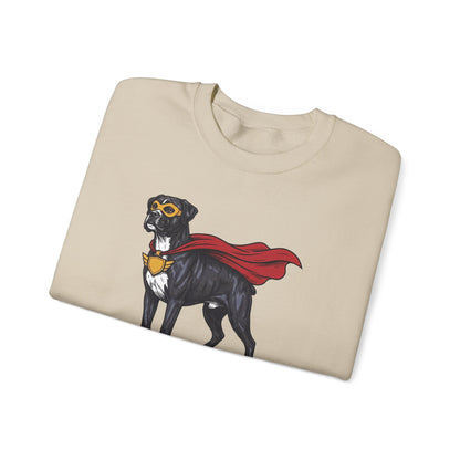 Black Boxer Superhero Crewneck Sweatshirt