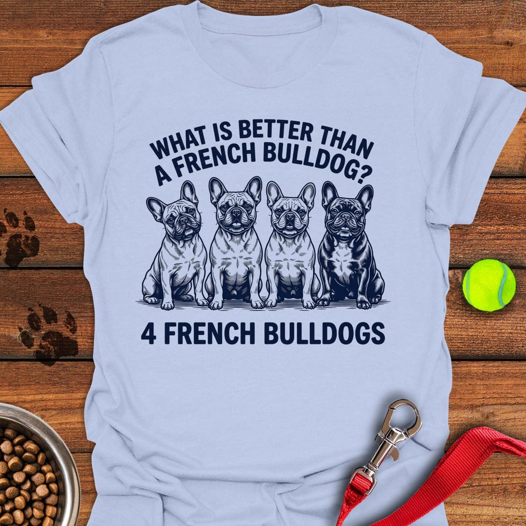 4 French Bulldog Light Blue
