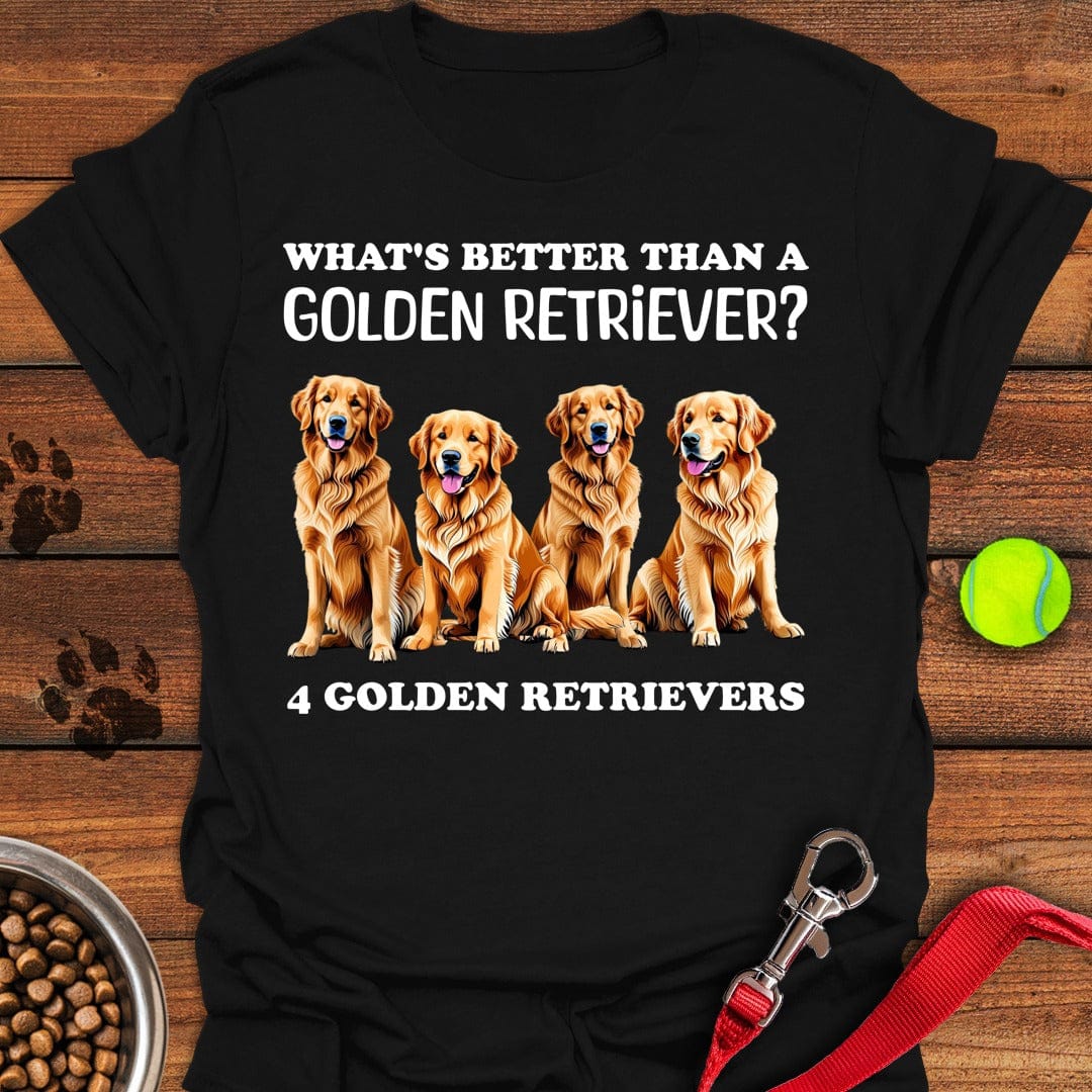 4 Golden Retrievers Black