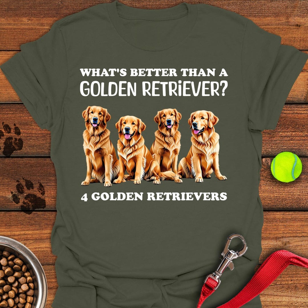 4 Golden Retrievers Military Green