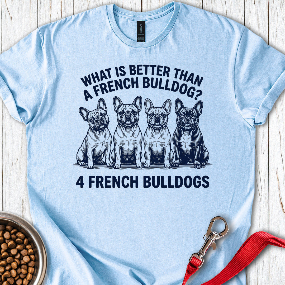 4 French Bulldog Light Blue