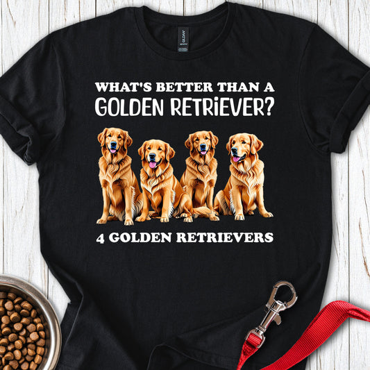 4 Golden Retrievers Black