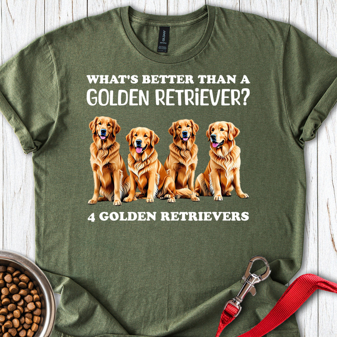 4 Golden Retrievers Military Green