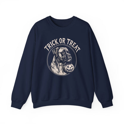 Boxer Trick or Treat Halloween Crewneck Sweatshirt