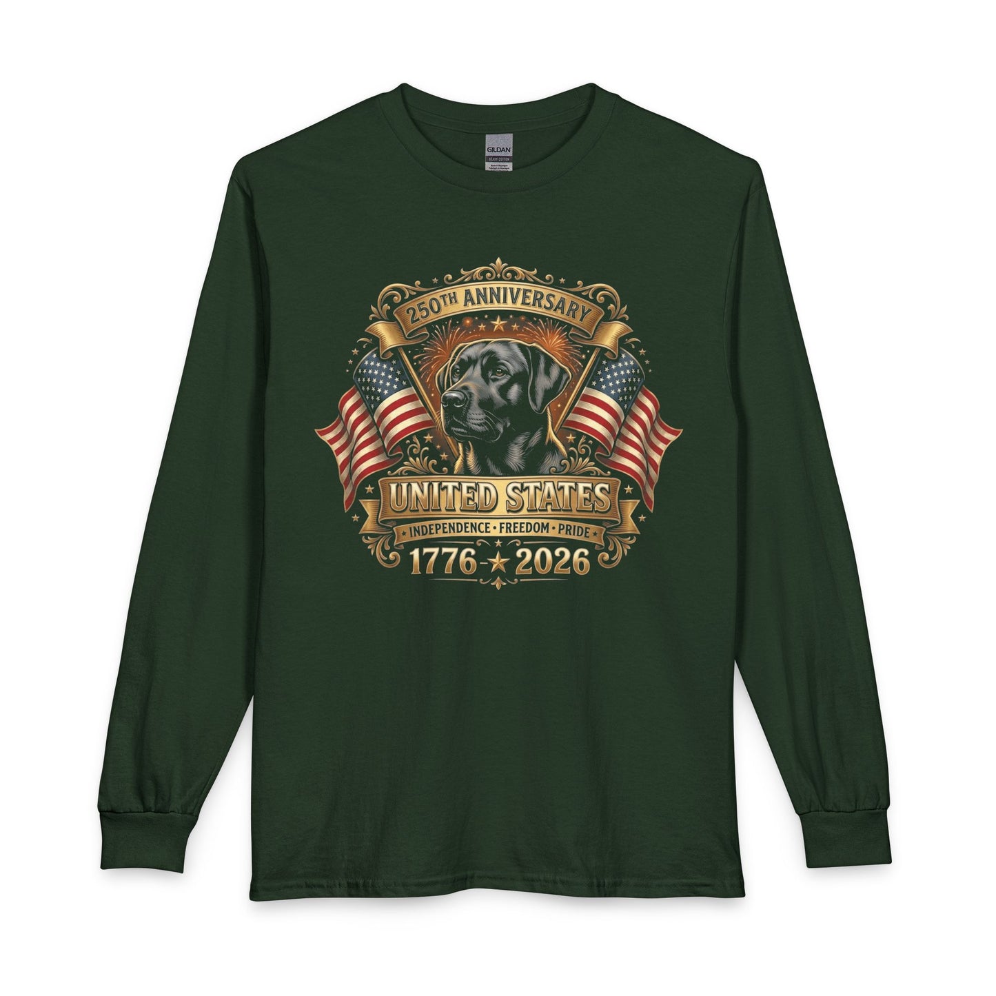 250 Years USA Black Lab Long Sleeve