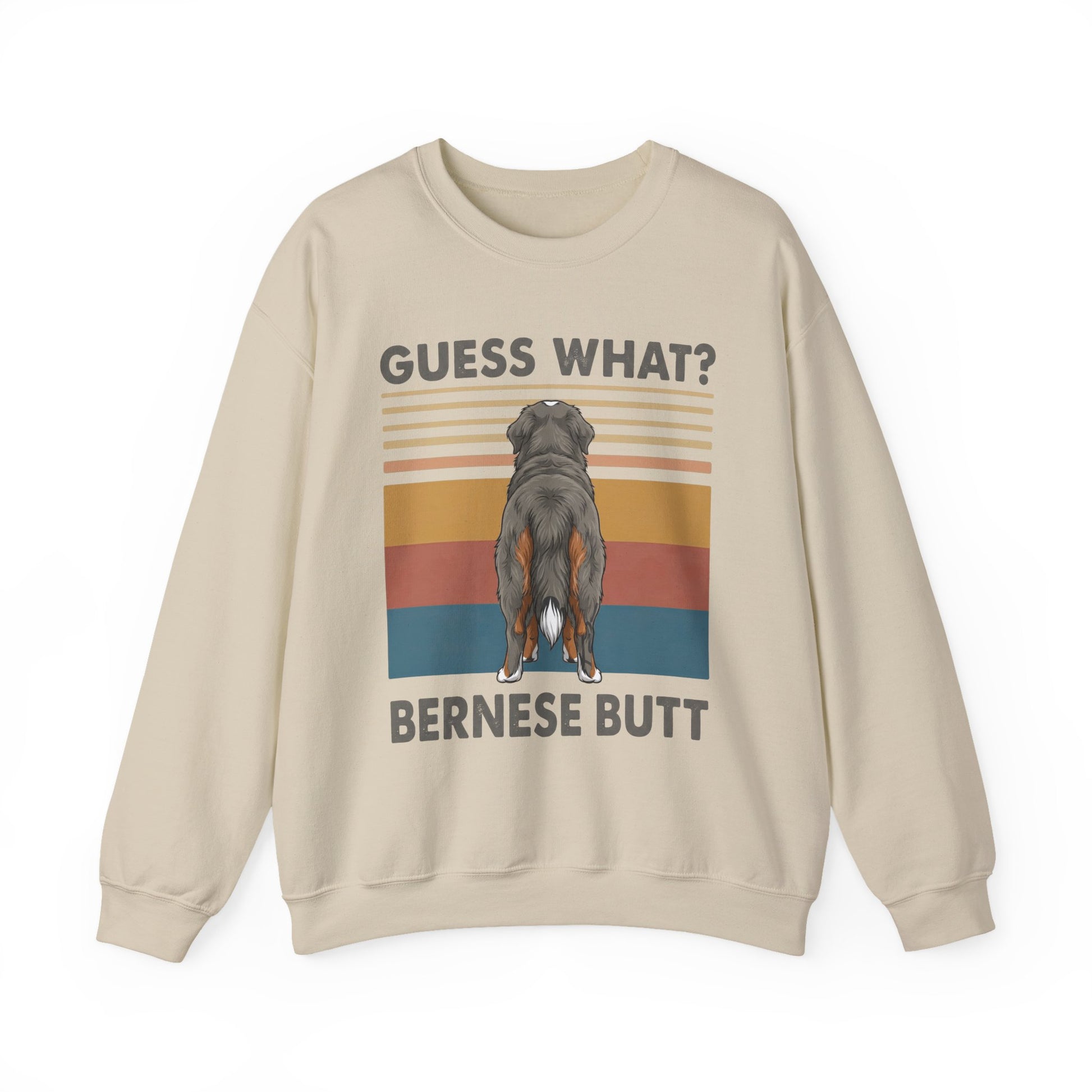 Bernese Mountain Dog Butt Crewneck Sweatshirt Sand