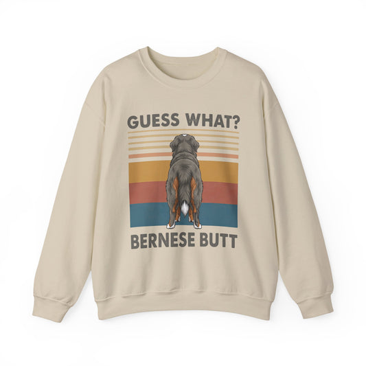 Bernese Mountain Dog Butt Crewneck Sweatshirt Sand