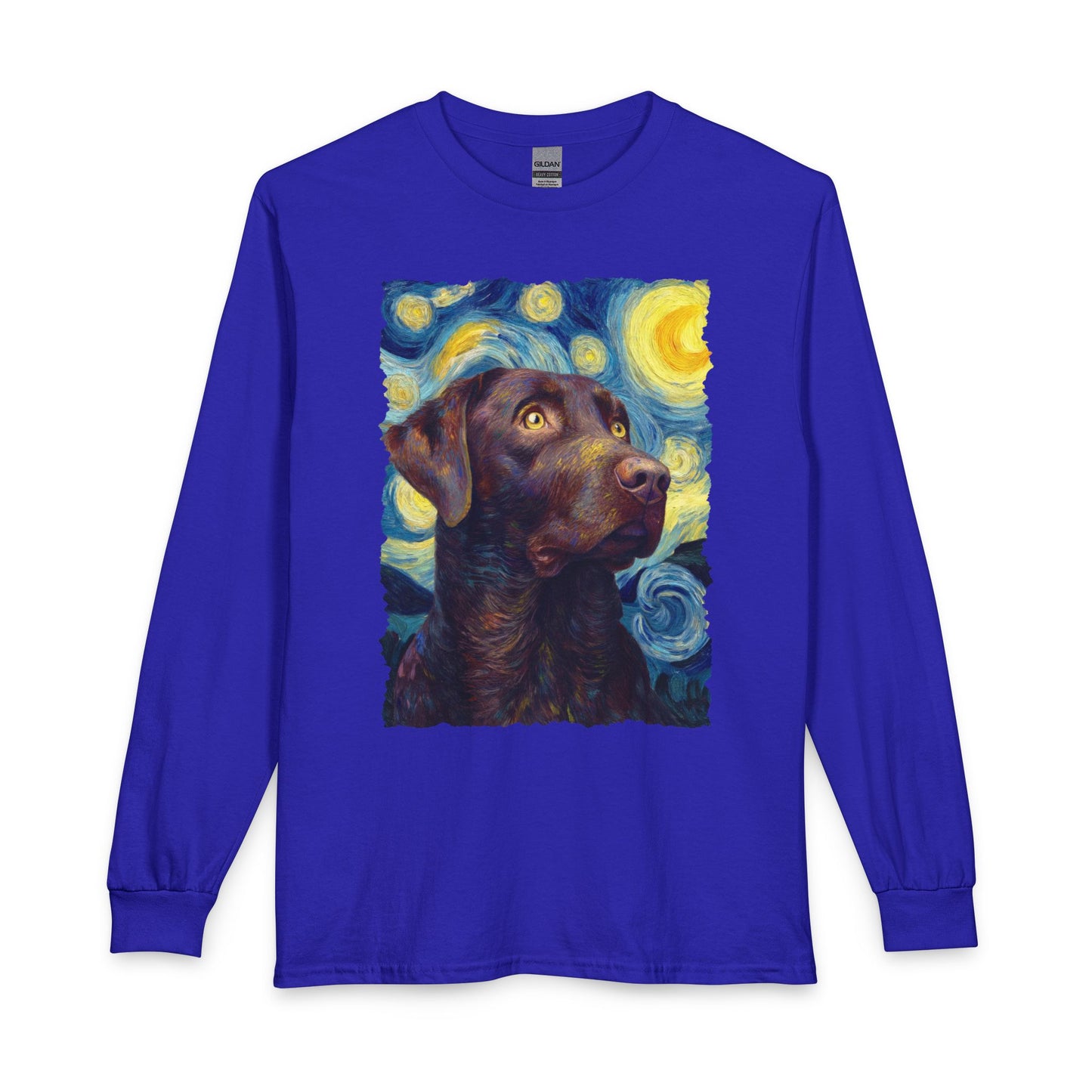 Chocolate Labrador Starry Night Long Sleeve