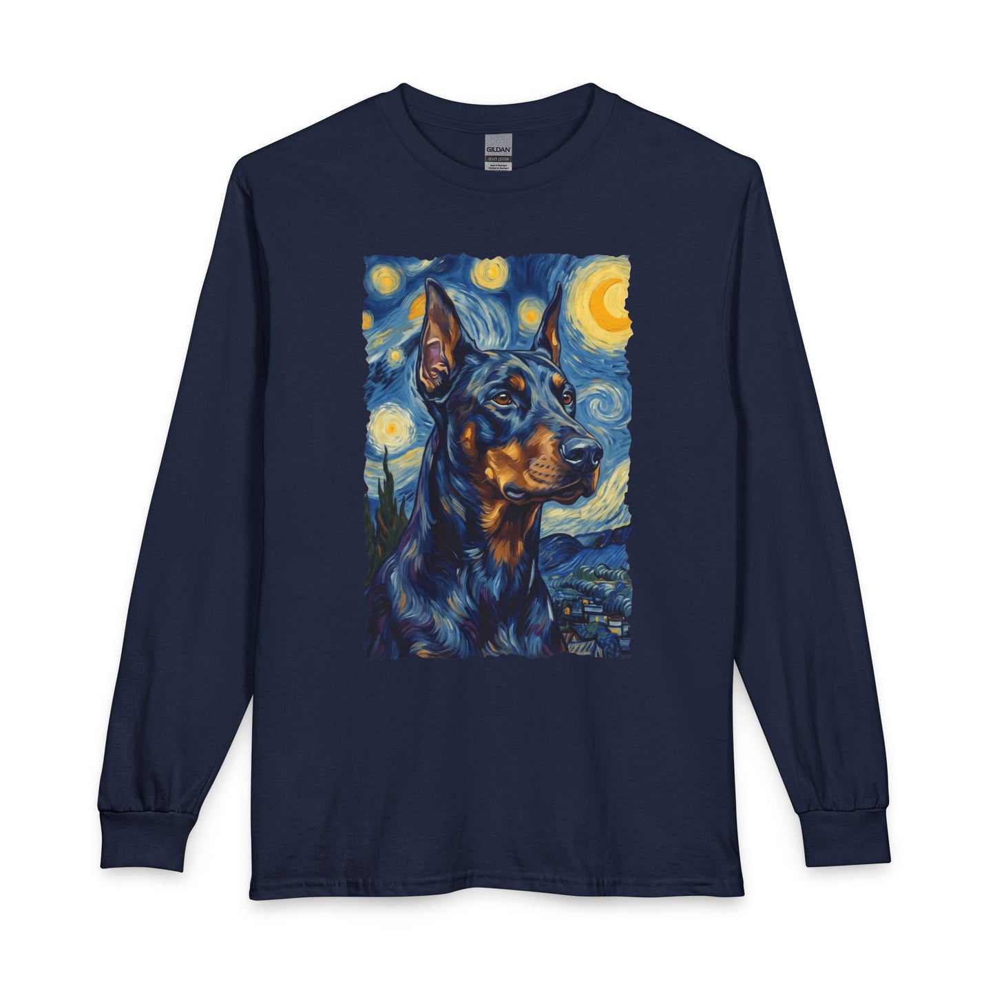 Doberman Van Gogh Long Sleeve