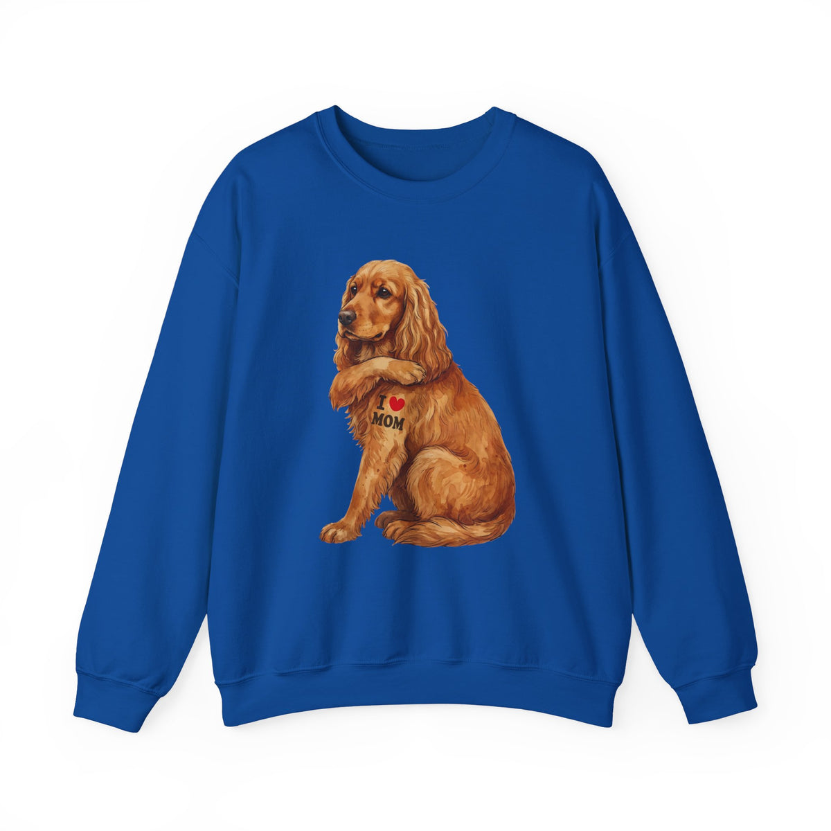 Cocker Spaniel I Love Mom Crewneck Sweatshirt
