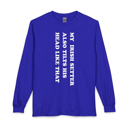 Irish Setter Tilts His Head Long Sleeve