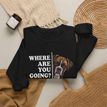 Brindle Boxer Alert Crewneck Sweatshirt