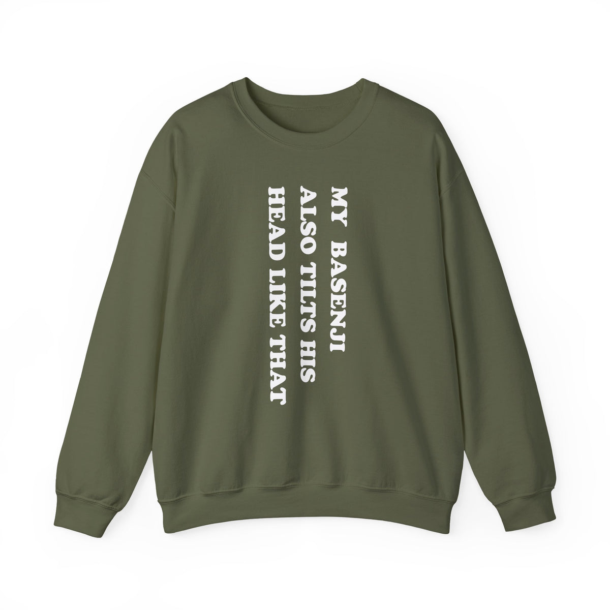 Basenji Tilts His Head Crewneck Sweatshirt