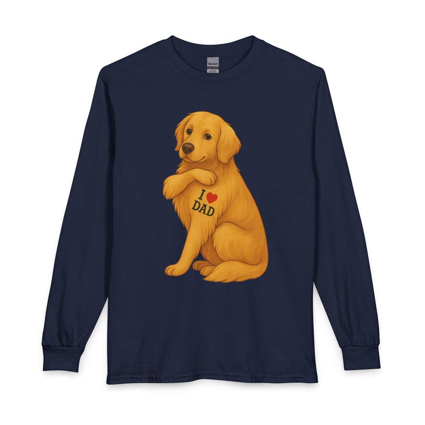 Golden Retriever I Love Dad Long Sleeve