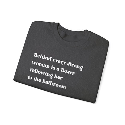 Boxer Strong Woman Crewneck Sweatshirt