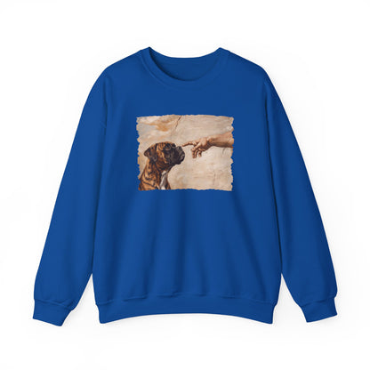 God Creates Brindle Boxer Crewneck Sweatshirt