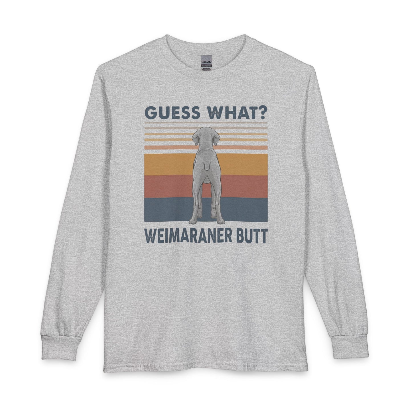 Weimaraner Butt Long Sleeve Sport Grey