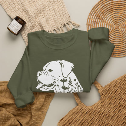 Boxer Flowers Crewneck Sweatshirt