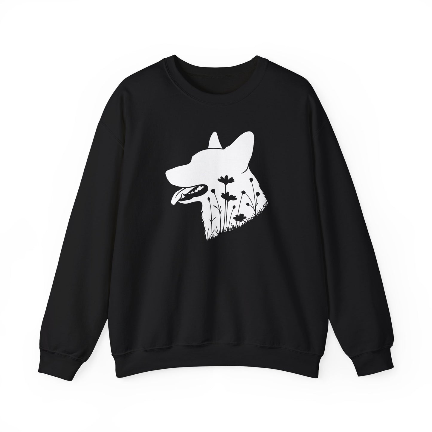 Cardigan Welsh Corgi Flowers Crewneck Sweatshirt