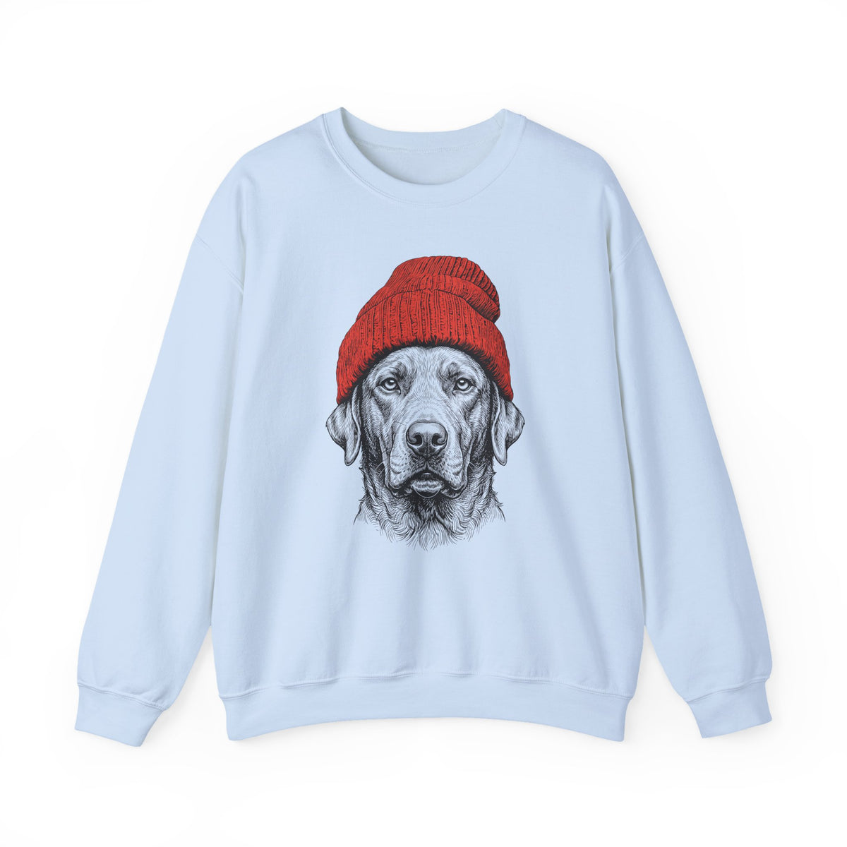 Chesapeake Bay Retriever Beanie Crewneck Sweatshirt