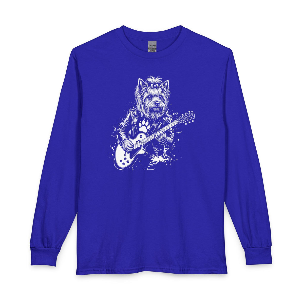Yorkshire Terrier Guitar Long Sleeve Royal