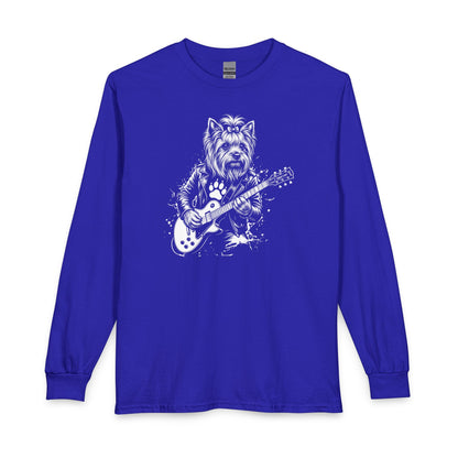 Yorkshire Terrier Guitar Long Sleeve Royal
