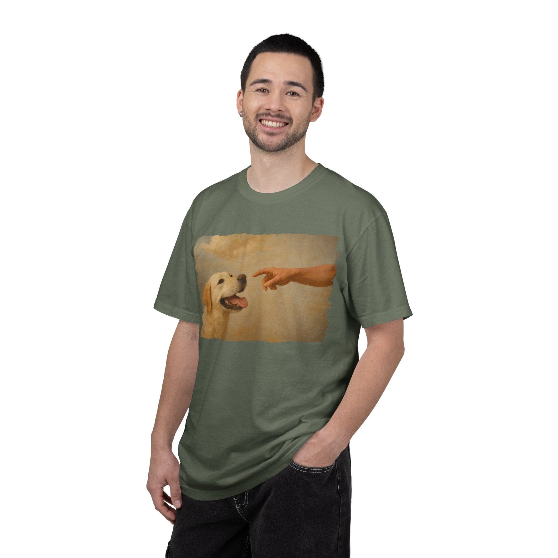 God Creates Yellow Lab Premium Tee