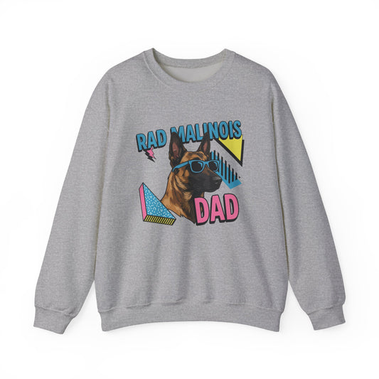 Rad Malinois Dad Crewneck Sweatshirt