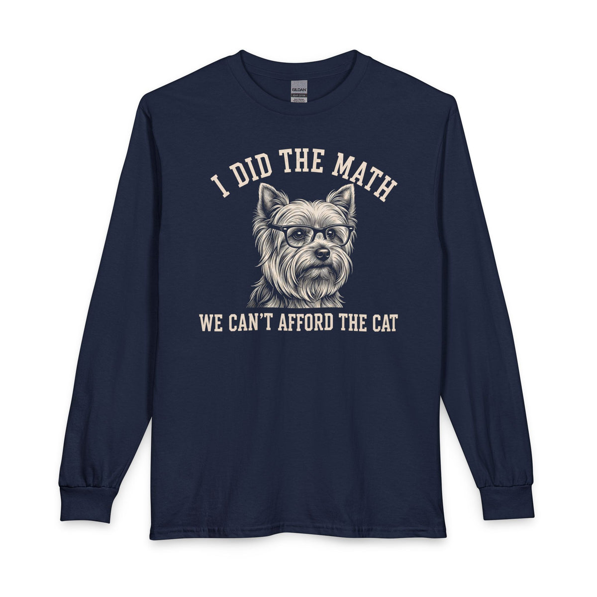 Yorkshire Terrier I Did The Math Long Sleeve Navy