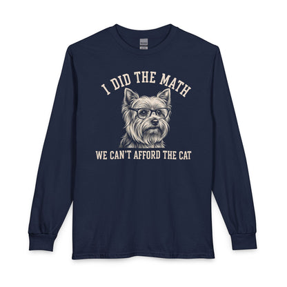 Yorkshire Terrier I Did The Math Long Sleeve Navy