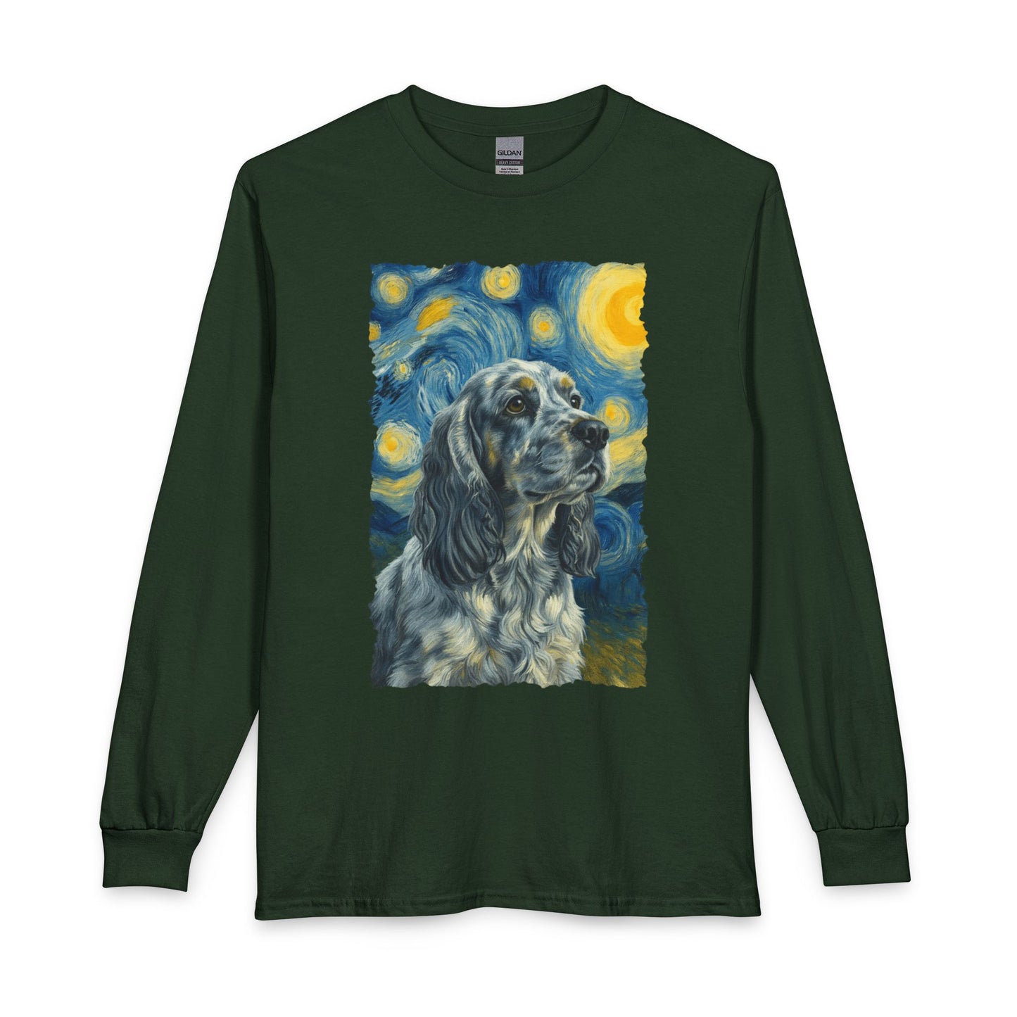 Blue Roan Cocker Spaniel Starry Night Long Sleeve