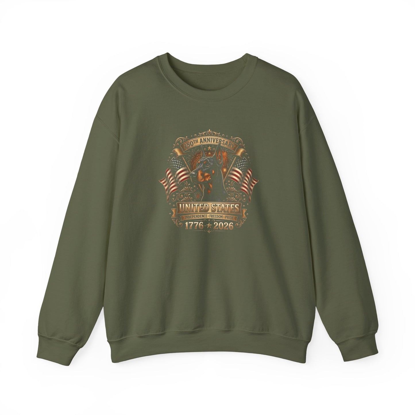 Doberman 250 USA Anniversary Crewneck Sweatshirt