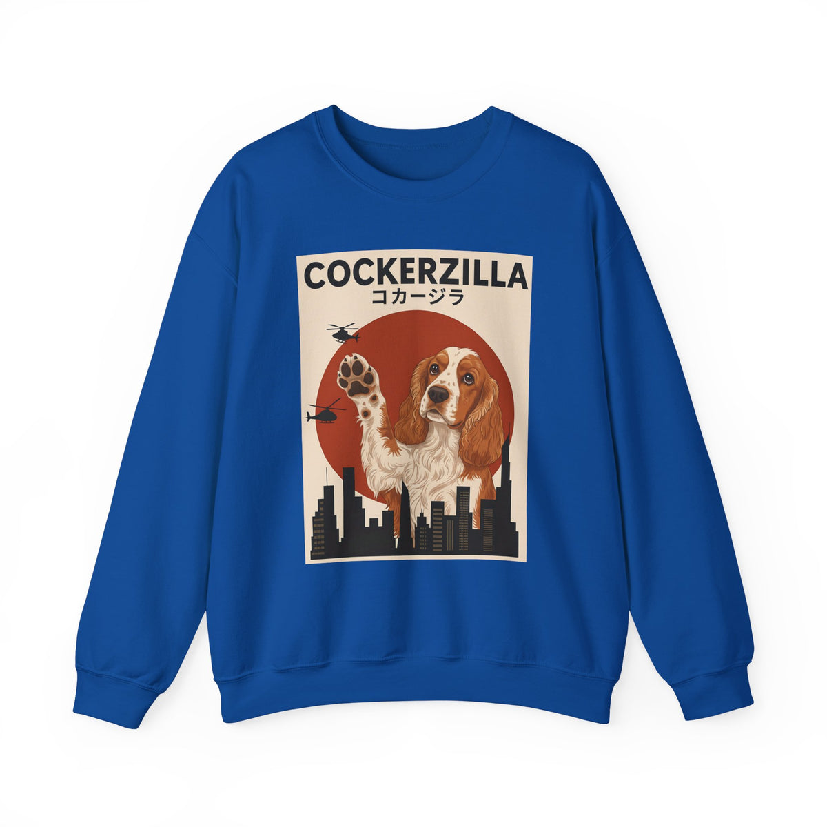 Cockerzilla Cocker Spaniel Crewneck Sweatshirt