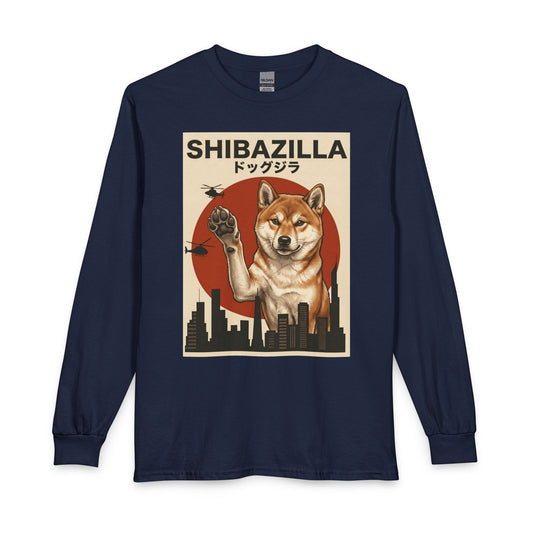 Shibazilla Long Sleeve Navy