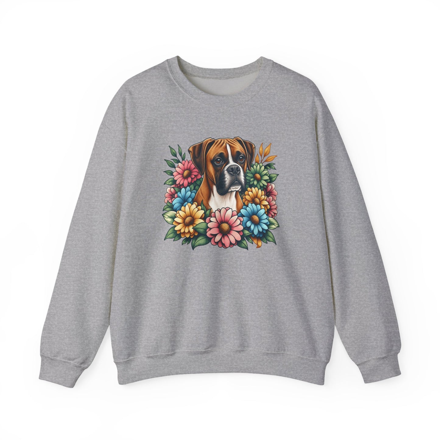 Floral Boxer Crewneck Sweatshirt