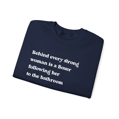 Boxer Strong Woman Crewneck Sweatshirt