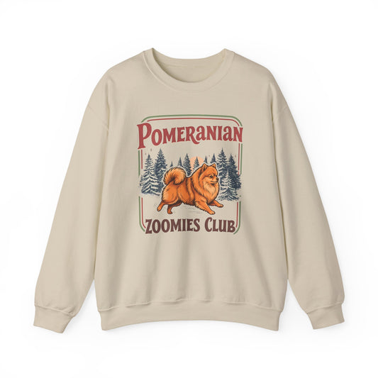 Pomeranian Zoomies Club Crewneck Sweatshirt