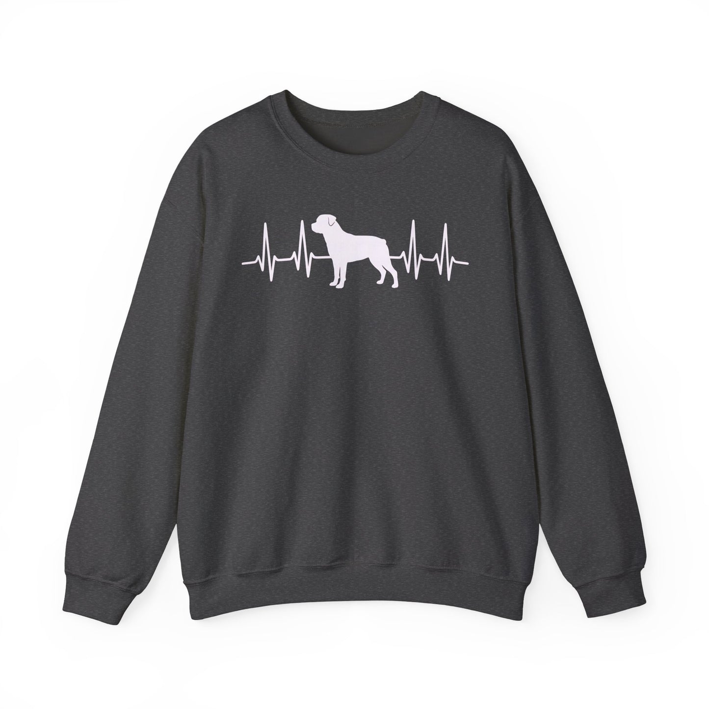 Rottweiler Heartbeat Crewneck Sweatshirt