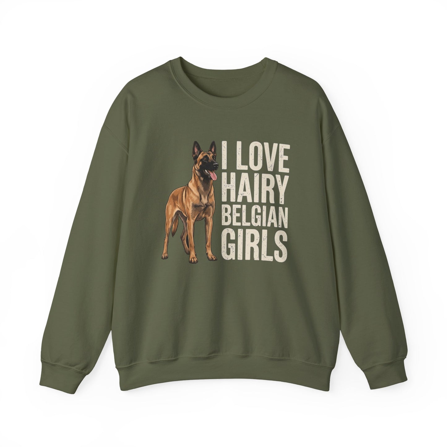 Hairy Belgian Malinois Crewneck Sweatshirt