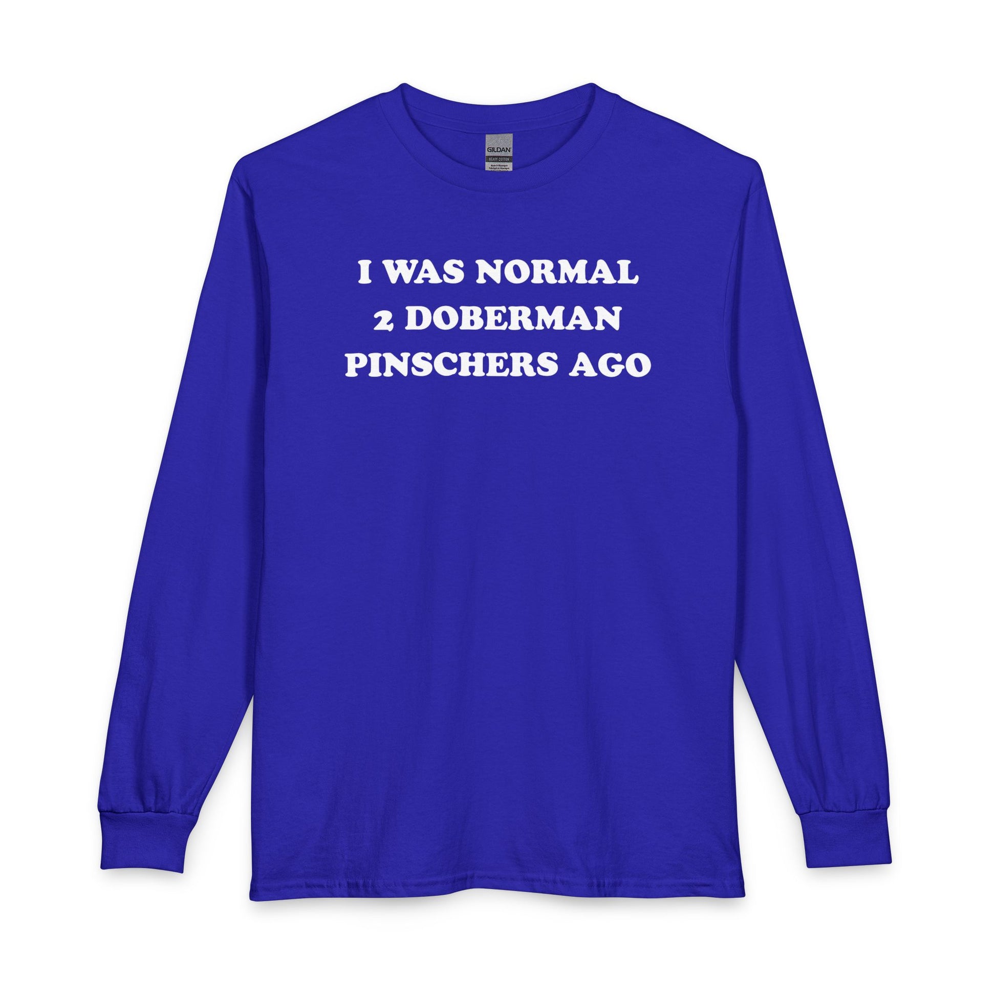 2 Doberman Pinschers Long Sleeve Royal