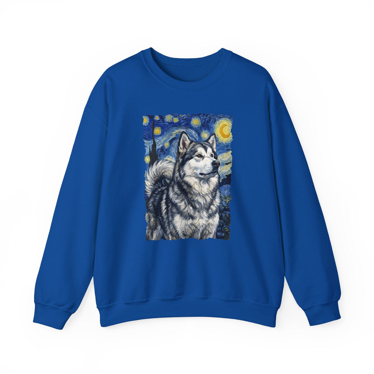 Alaskan Malamute Van Gogh Crewneck Sweatshirt