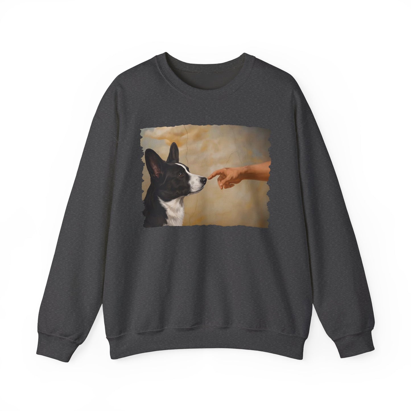 Cardigan Welsh Corgi Black And White Creation Crewneck Sweatshirt