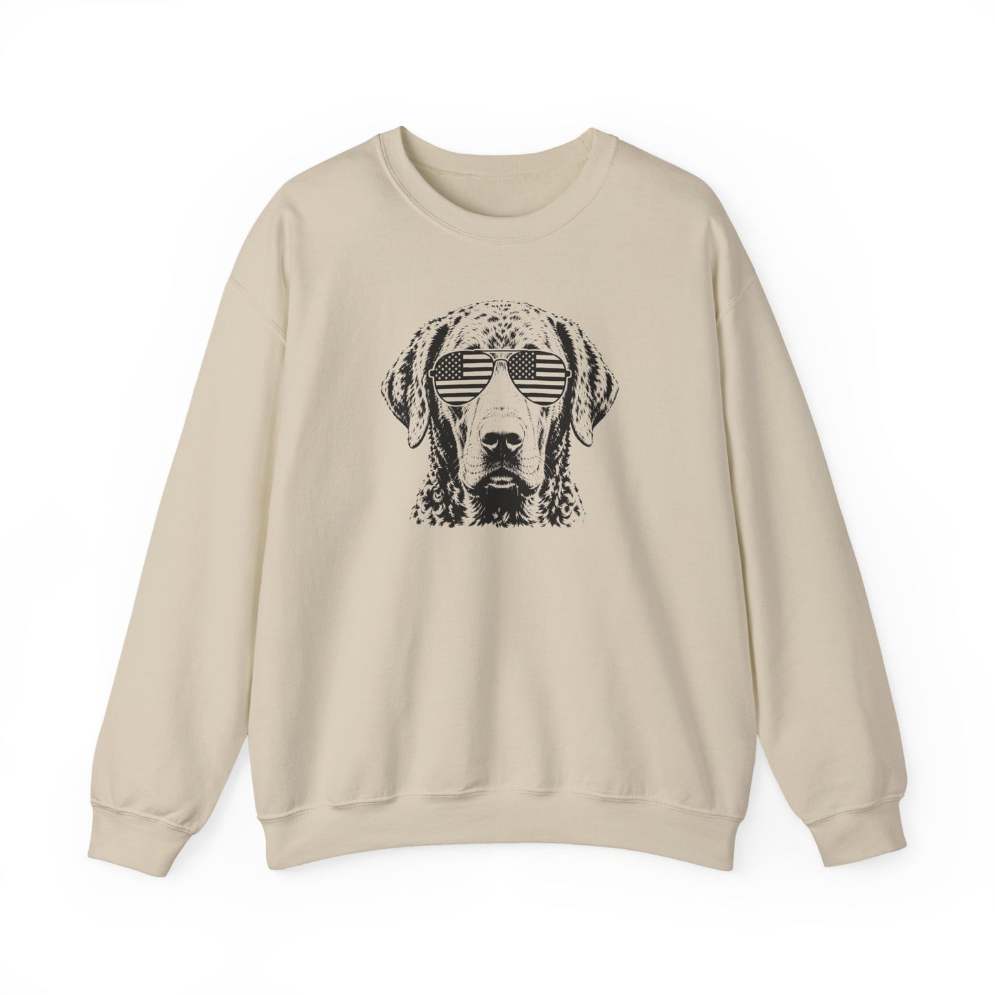 Chesapeake Bay Retriever Flag Shades Crewneck Sweatshirt