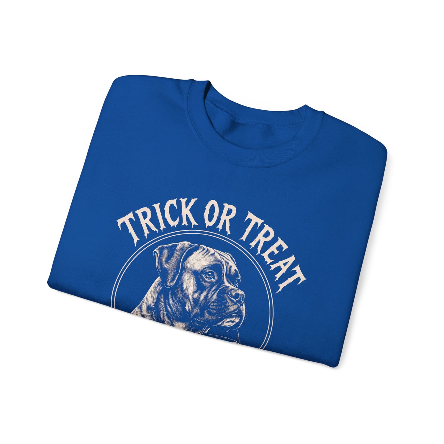 Boxer Trick or Treat Halloween Crewneck Sweatshirt