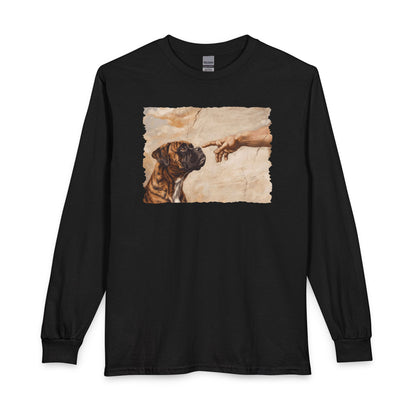 God Creates Brindle Boxer Long Sleeve