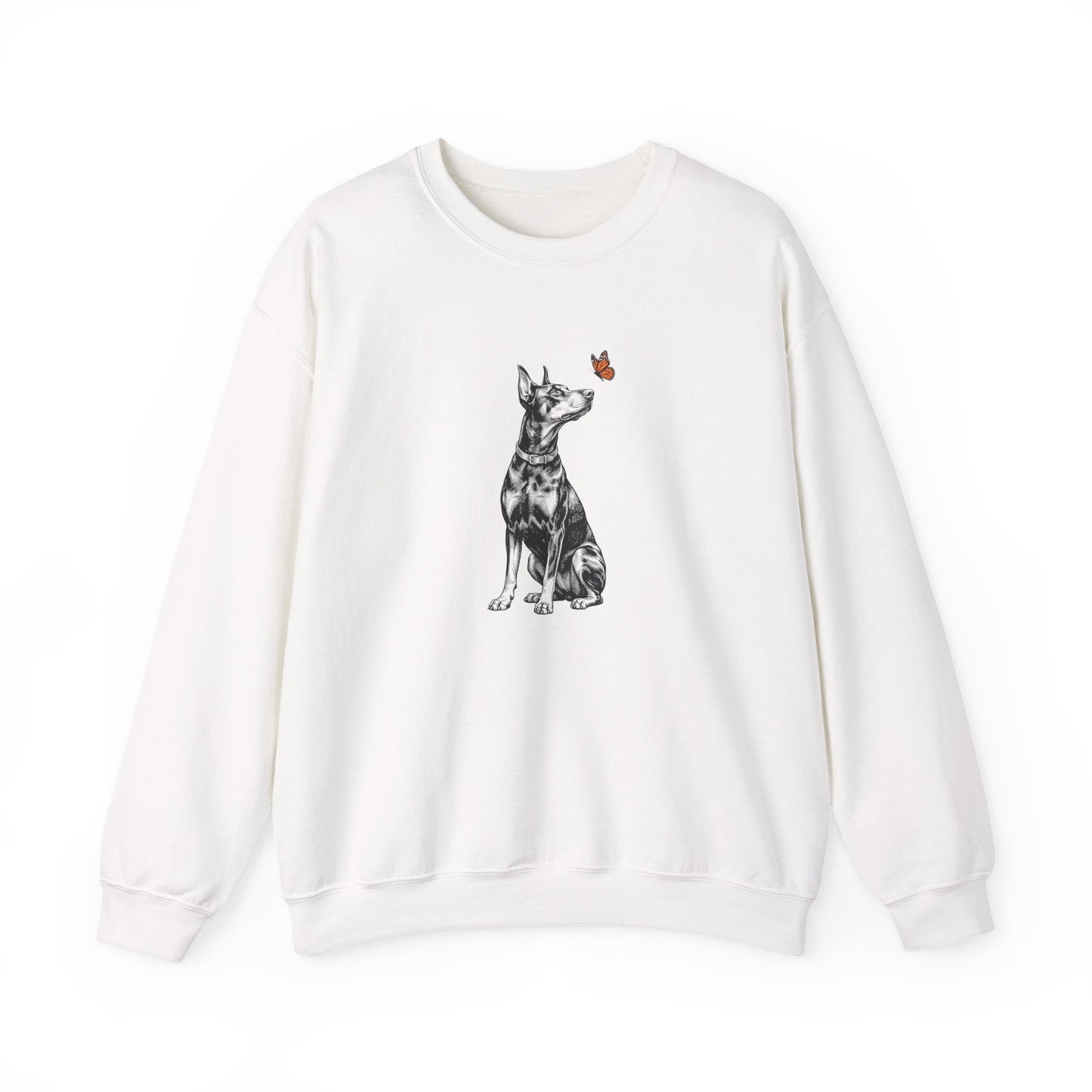 Doberman Butterfly Crewneck Sweatshirt