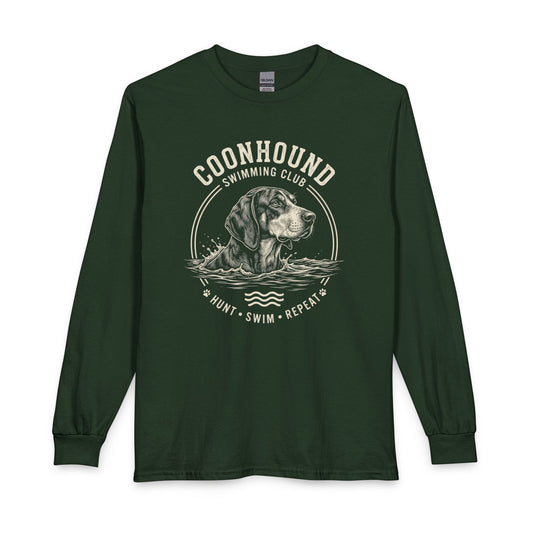 Coonhound Swimming Club Long Sleeve Forest Green